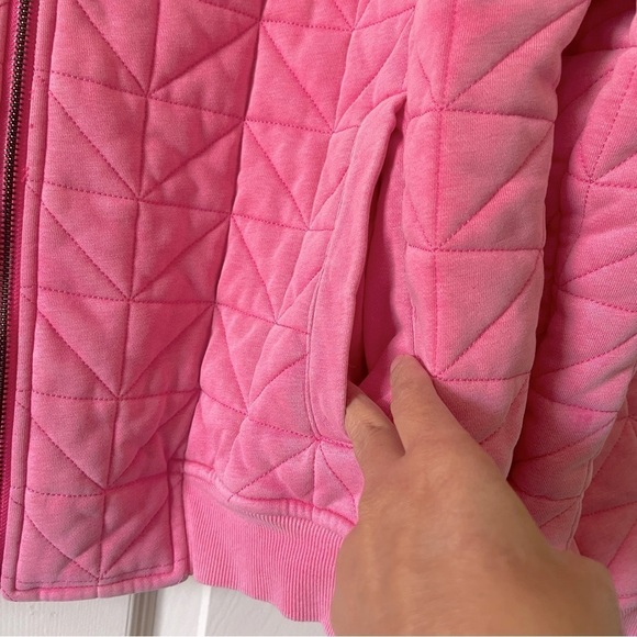 New Blue B Collection Quilted Winter Jacket Oversized Women S Full Zip Pink - Picture 8 of 13